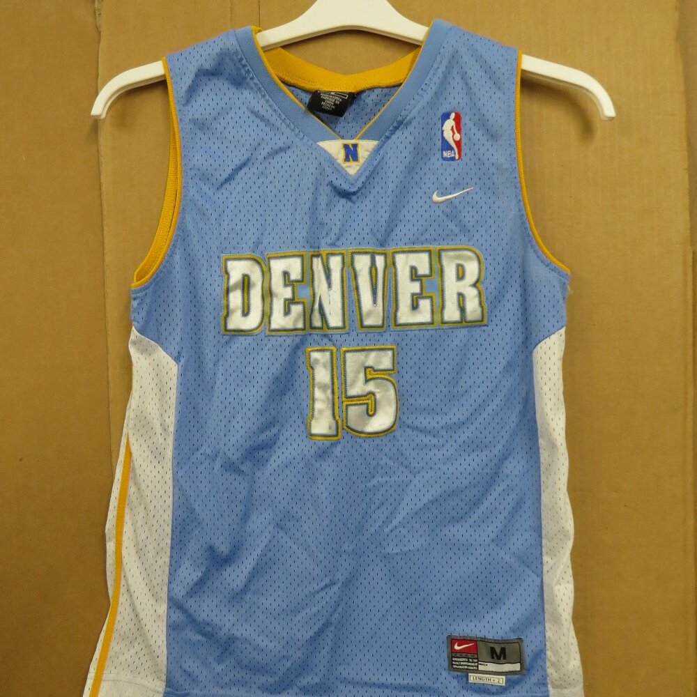 Denver Nuggets Basketball Jersey Mens Medium Blue NBA Nike Carmelo Anthony 15